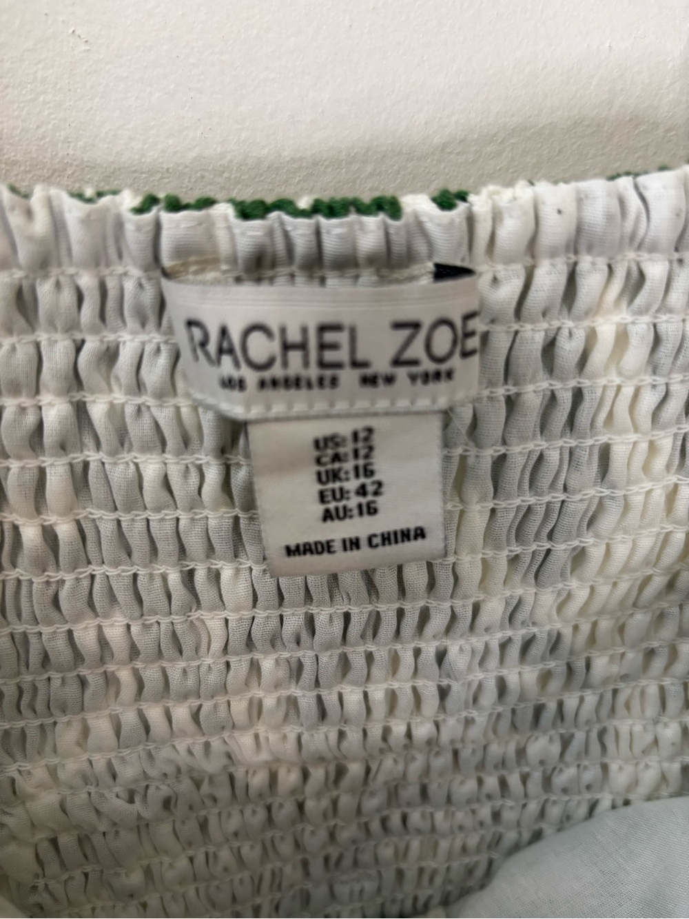 Rachel Zoe Green & White Tropical Print Sleeveless Linen Shorts Romper - Picture 5 of 11